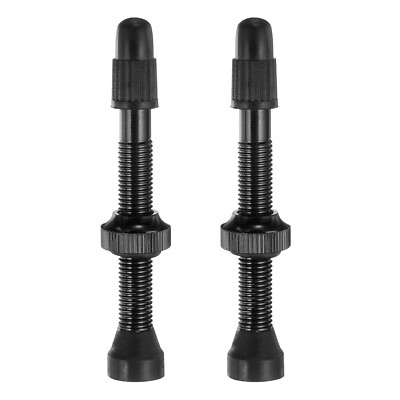 2pcs Tubeless Valve Stems 48mm Alloy Tubeless Valve Super Light, Black