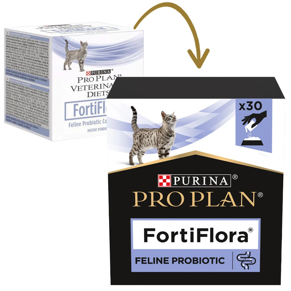 FORTIFLORA¹ chat Purina probiotique Diet complement intestinal 10/30/60 sachets - Photo 2/4