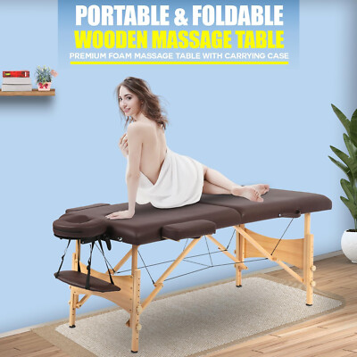 Massage Table Massage Bed Spa Bed 73 Inch Portable 2 Folding W