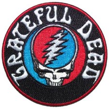 GRATEFUL DEAD - STEAL YOUR FACE - WOVEN PATCH - BRAND NEW -MUSIC BAND GRATEPAT25