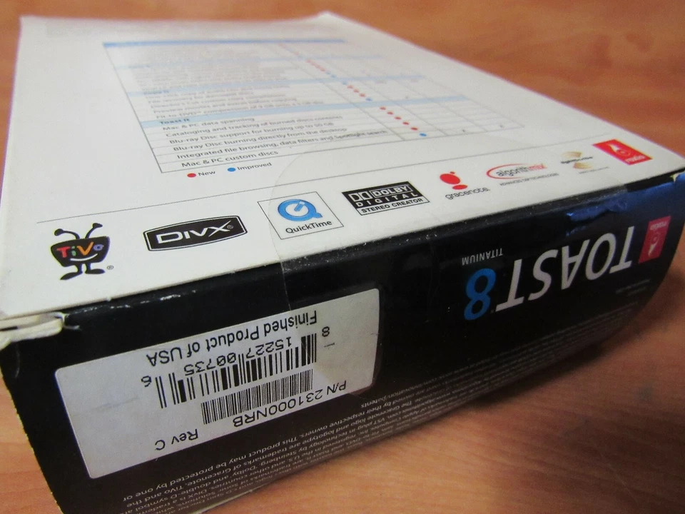 Roxio Toast 8 Titanium for MAC. New Sealed In Distressed Box. FAST FREE SHIPPING - Image 4 of 4