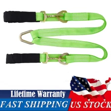 2"x4' V-Bridle Strap w/Snap Hooks w/ Cordura Sleeve & Axle Straps, D Ring Middle