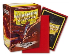 Matte Crimson 100ct Dragon Shield Sleeves Standard Size  VOLUME DISCOUNT