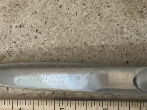 Vintage WISS Pinking Shears CB7 Professional Sewing Scissors 7.5" Work Great - Picture 8 of 8