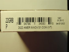 2022 P VERMONT American Innovation $1 $25 Philadelphia  Roll 21GRB Sealed Box