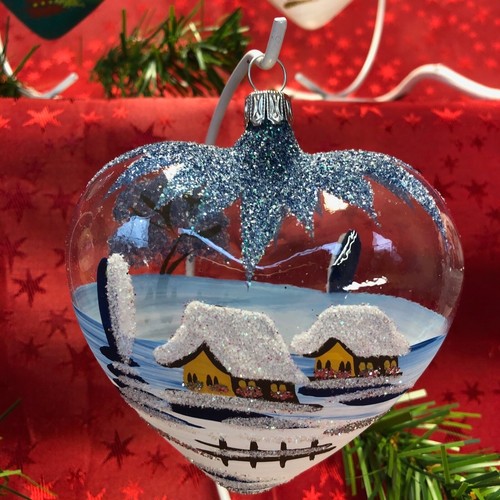 Maxi Glas Herz Baumbehang Christbaumschmuck Liebe Glasschmuck Handarbeit Lauscha - Bild 19 von 22