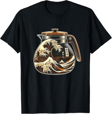 The Great Wave of Coffee Funny Coffee Japanese I Love Coffee Gift Unisex T-Shirt