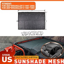 For Jeep Tj 1997-2006 1987-1995 Yj Bikini Roof Mesh Sun Shield Black For Jeep Tj 1997-2006 1987-1995 Yj Bikini Roof Mesh Sun Shield Black