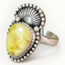 Palomino Turquoise Southwestern Sterling Silver Ring Size 9