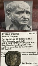 Rare Roman Emp. Trajan Decius 249-251 Persecuter of Christians Ae Sestertius CB3