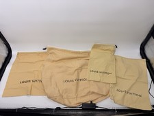Louis Vuitton Beige Drawstring Dustbag Set Logo Designer 4 Piece