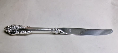 GRANDE BAROQUE STERLING SILVER PLACE KNIFE 9 3/4"-ORNATE/POPULAR 1941 WALLACE