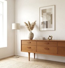 AUSTINSUITE VINTAGE RETRO TEAK SIDEBOARD TV MEDIA UNIT CUPBOARD DRAWERS 1960s