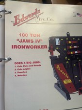 Edwards Catalog Specifications sheets for assorted Ironworkers,Various Ton