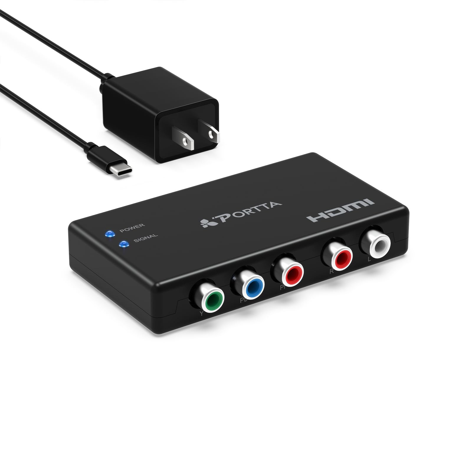 Portta N3CVRHP YPbPr Component RGB R/l to HDMI Converter V1.3 Support LPCM