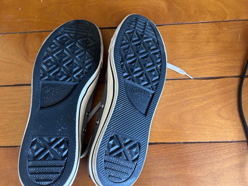 Converse grau Wildleder Leder High Top schwarz LOGO Herren US 11 Chuck Taylor Unisex - Bild 8 von 12