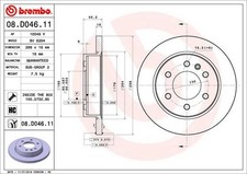 2x BREMBO BREMSSCHEIBE hinten f&uuml;r MERCEDES-BENZ SPRINTER (B907, B910) 08.D046.11