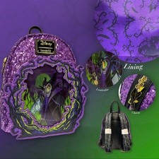 Loungefly Disney Sleeping Beauty Maleficent Lenticular Mini Backpack- UK Excl