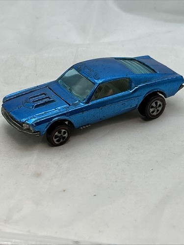 HOT WHEELS REDLINE CUSTOM MUSTANG, BLUE White Int LOUVERED WINDOW, USA, ORIGINAL - Picture 21 of 24