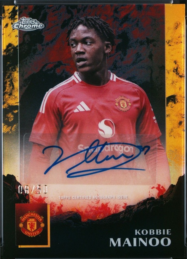 Mainoo Autograph 2024-25 Topps Chrome Deluxe Edition Manchester United - Speak of the ...