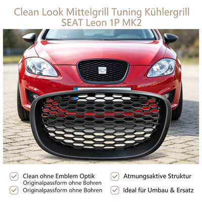 Ersatz Mittelgrill Sport Optik ohne Emblem passend für SEAT Leon MK2