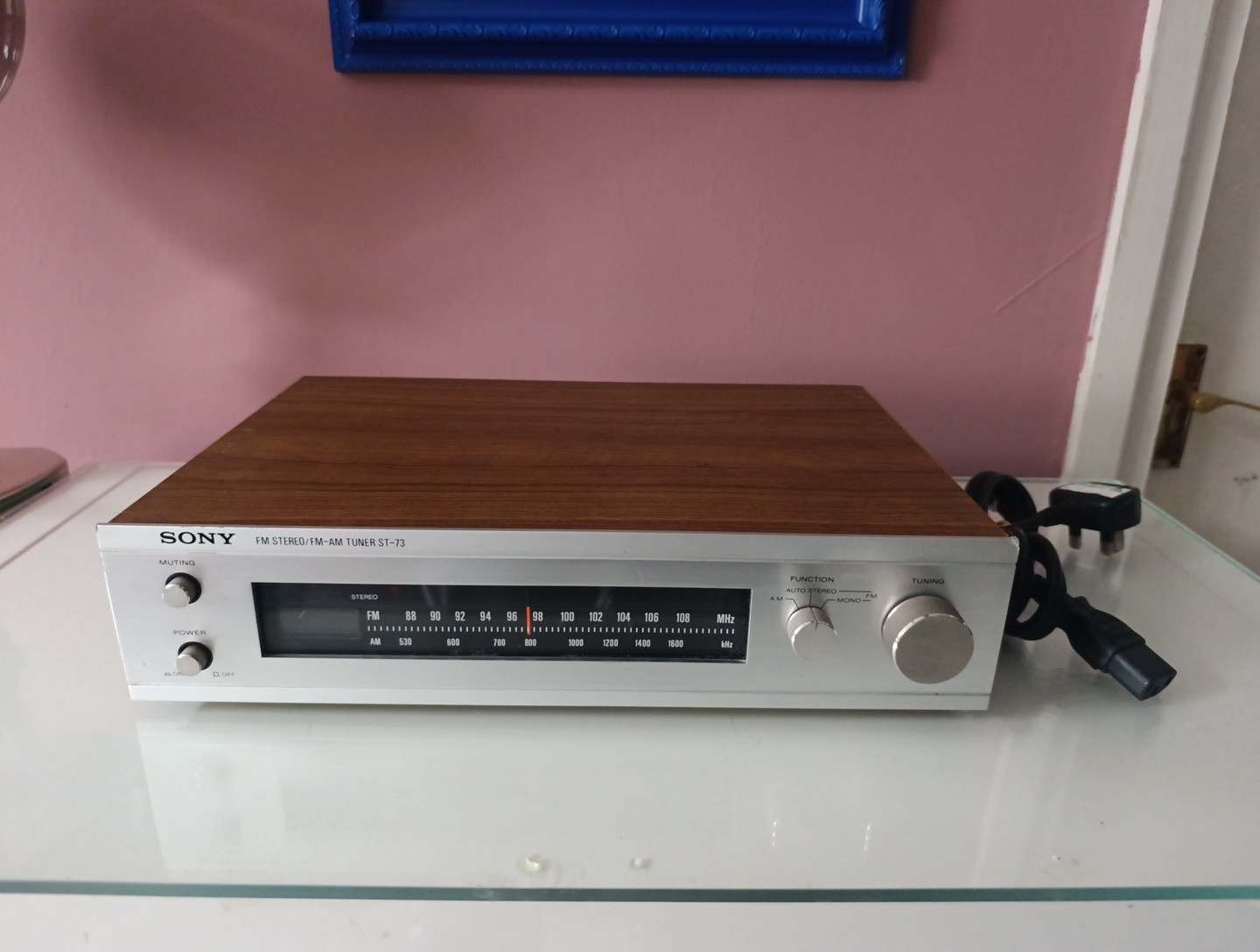 Vintage Sony ST-73 FM AM Stereo Tuner Silver - TESTED 