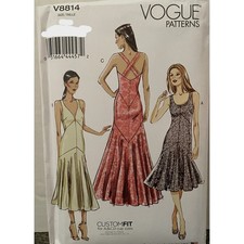 Vogue V8814 Evening Dress Sewing Pattern UNCU...