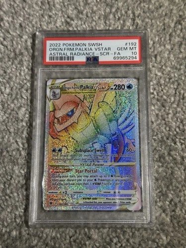 Origin Forme Palkia VSTAR (Secret) 192/189 Swsh10 Astral Radiance PSA 10 POKÉMON