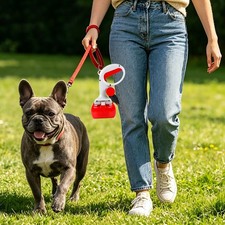 Portable Dog Poop Scoop Pet Waste Ergonomic Handle Poo Picker Pooper Scooper Red