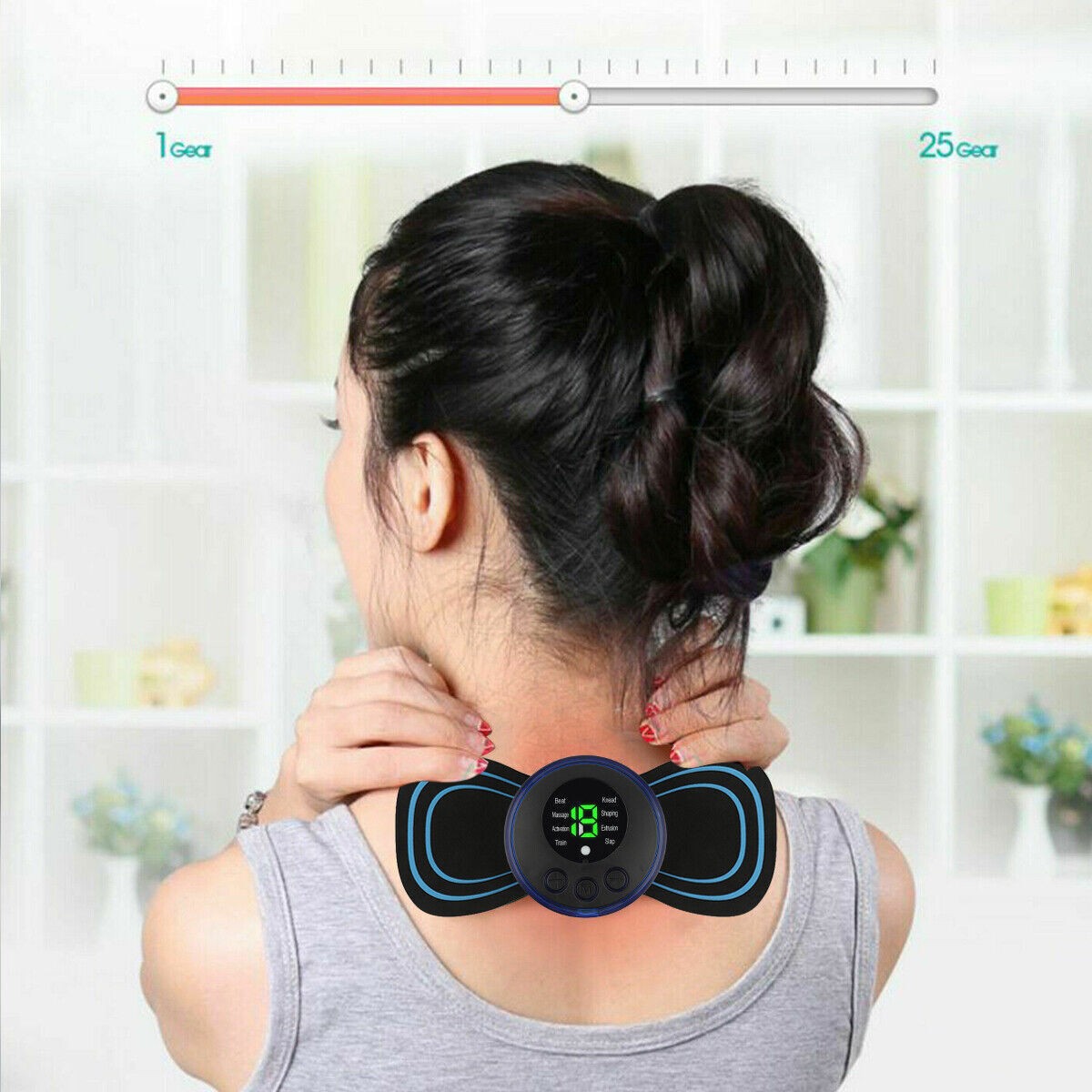 Electric Portable Mini Neck Back Cervical Massage Patch Stimulator Massagers Lot