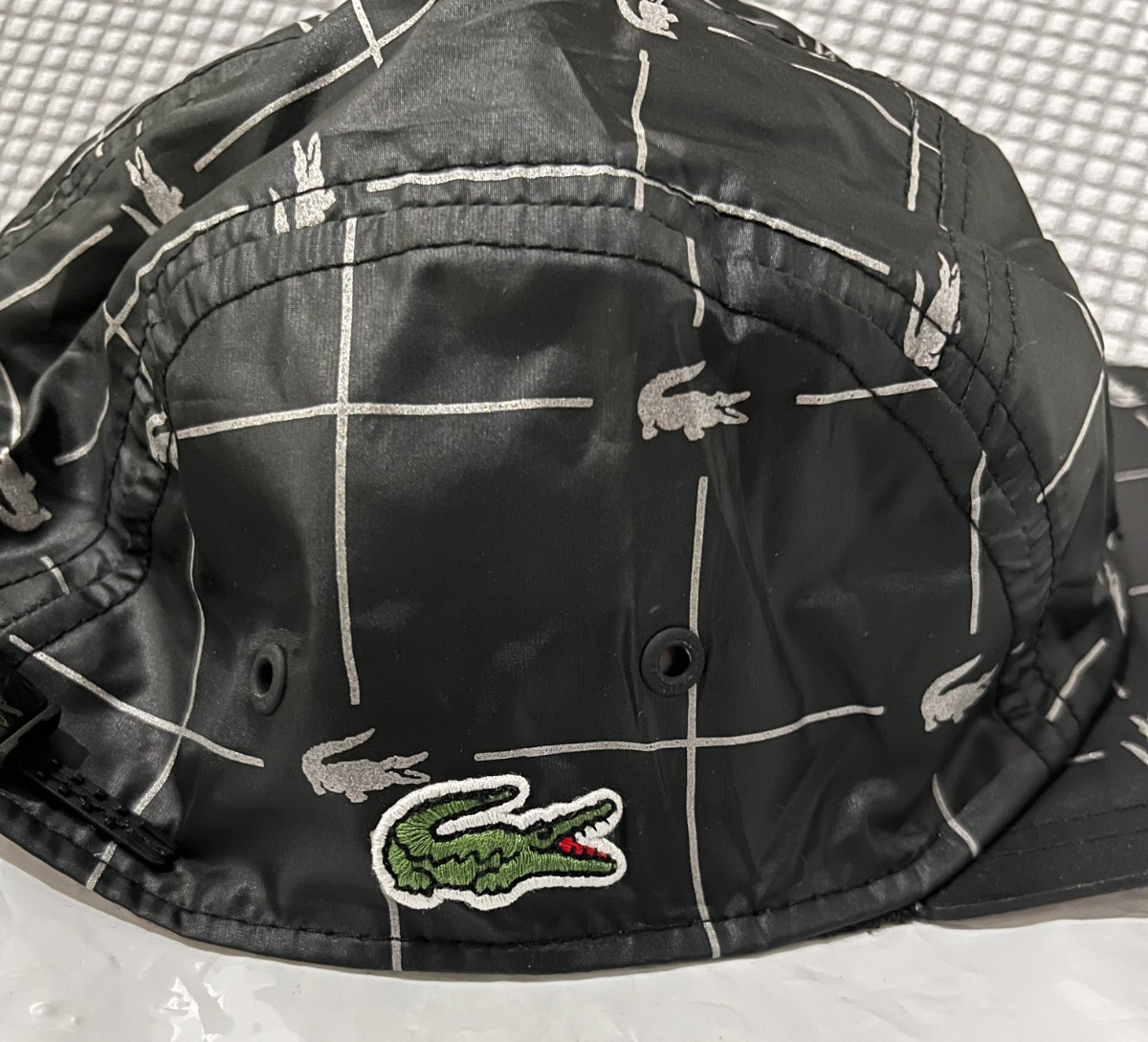 Supreme / Lacoste Live Five Panel Black Streetwear Cap- Adjustable