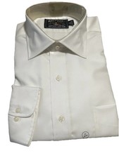 NEW American Living White Long Sleeve Button Up Mens Dress Shirt 17 36 / 37 XL