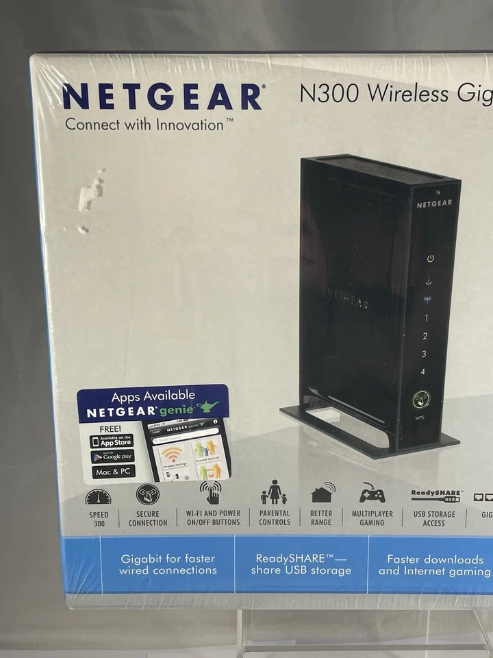 Netgear N300 Wireless Gigabit Router WNR3500L 606449064988 NEW SEALED - Image 2 of 4