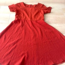 Uniqlo Orange Knee-Length Short Sleeve Dress S-M Used Excellent Condition