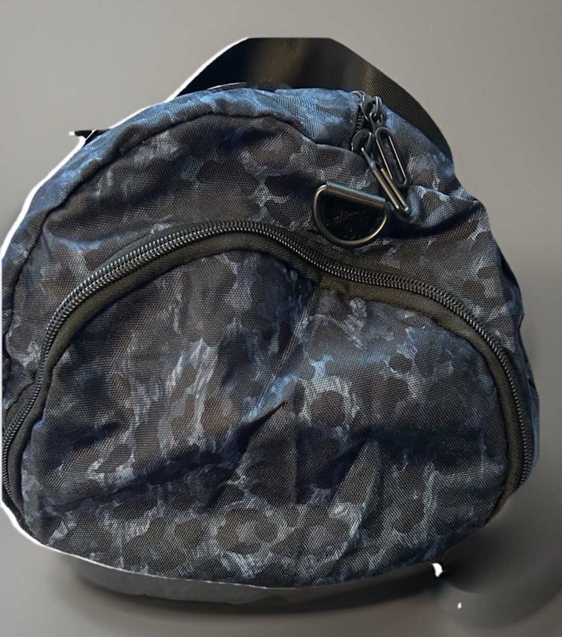 Duffel Bag Barbella Blue & Black Barrel With Shoe Compartment New