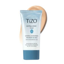 TIZO Ultra Zinc Body Face Sunscreen Tinted SPF 40, 3.5 oz