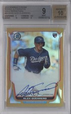 2014 Bowman Rookie Chrome Gold Refractor 14/50 Alex Guerrero BGS 9 MINT Auto 2e6