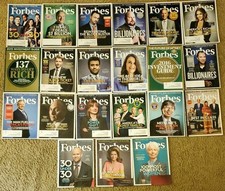 Forbes Magazine 21 Issue Lot Misc Dates 2011-2016 