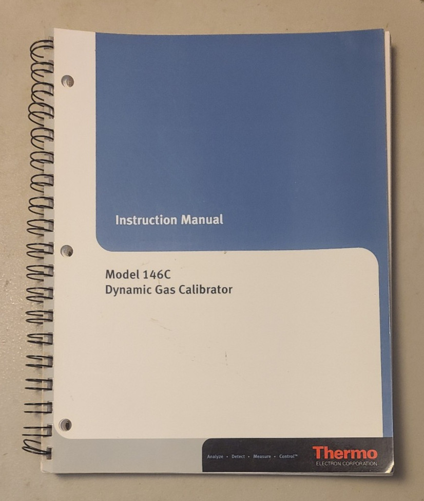 Instruction Manual for Thermo Model 146C Dynamic Gas Calibrator
