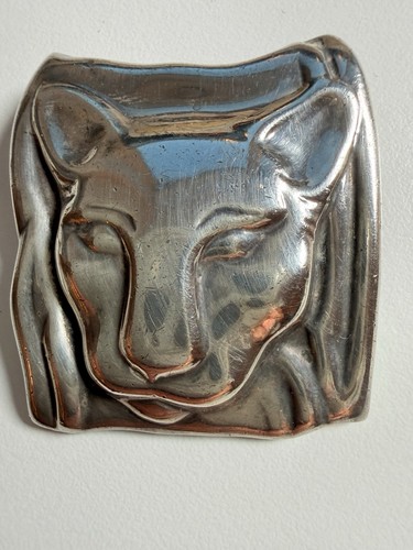 Vintage Taxco México Sterling Silver Lion’s Head Pin (3387)