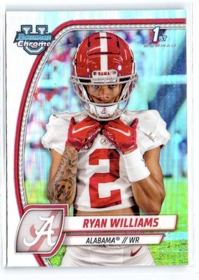 2024 Bowman Chrome University U Ryan Williams #53 1st Refractor Alabama Coleman