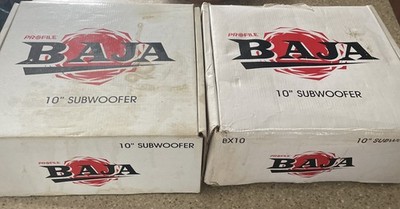 Lot Of 2 Profile BAJA BX10 Car Audio 10  Subwoofer 2'' Voice Coil 30oz Magnet New
