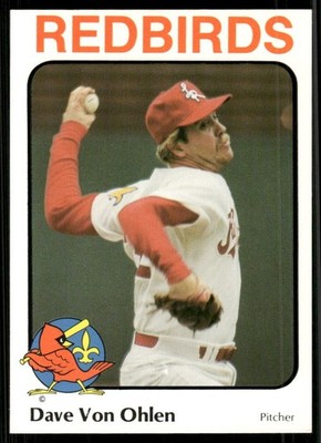 1981 Team Issue Louisville Redbirds DAVE VON OHLEN RC CARDINALS FLUSHING NY