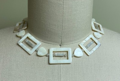 Unbranded handmade white tortoise necklace