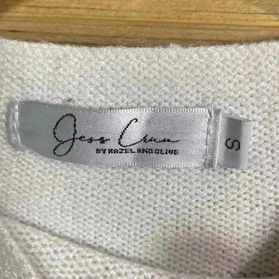 Vestido Suéter Hazel And Olive Blanco Talla Pequeña 0189 Foto 4 de 4