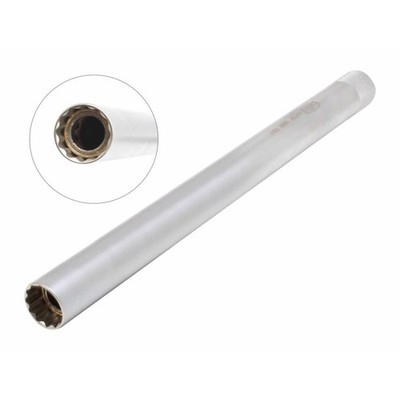 Satra 3/8 Zoll Zündkerzen-Nuss, 12-kant, SW 16 mm, extra lang 250mm mit Magnet