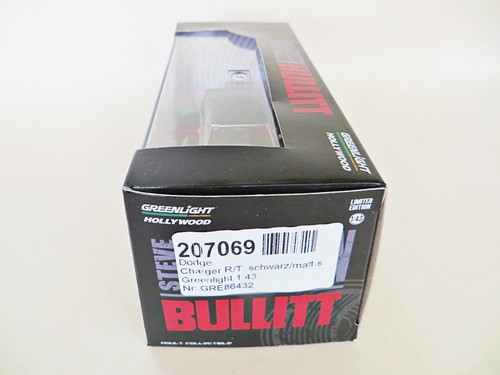 GREENLIGHT 86432 '1968 DODGE CHARGER R/T BULLITT' STEVE McQUEEN. 1:43 MIB/BOXED - Picture 6 of 6