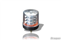Bragan™ Klare Bernstein LED Blitzwarnleuchte, Bolt On, 12V/24V, Polycarbonat