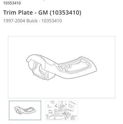 1997 2004 Buick Regal Center Console Cup Holder OEM Gray Brand NIB from GM