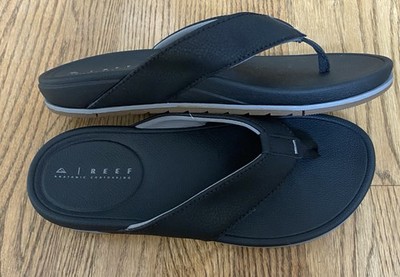 Reef Cushion Bonzer Flip Flops Sandals Men's Size 9 Cushion Comfort Black